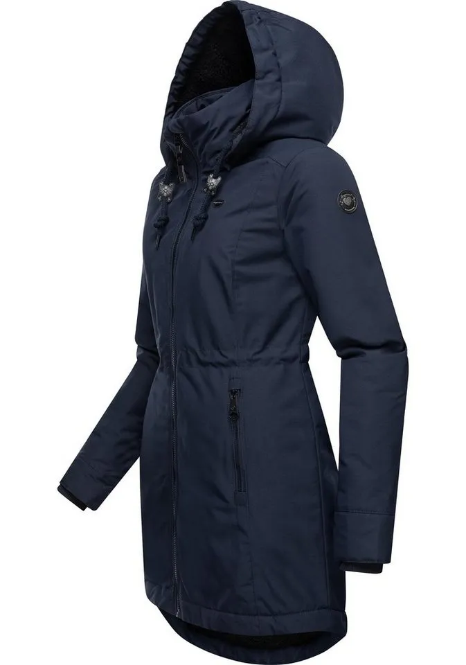 ragwear ragwear Winterjacke Dakkota Wasserdichter Winterparka mit Teddyfleece Innenfutter, Blau, – Produktbild 2 von 4