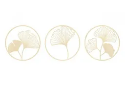 BeWooden BeWooden Wanddekoration aus Holz - Ginko Siluette - 3 Stck – Produktbild 1 von 1