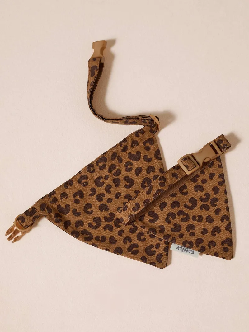 Vertbaudet Bandana-Hundehalsband FAMILY, Braun bedruckt, – Produktbild 3 von 4