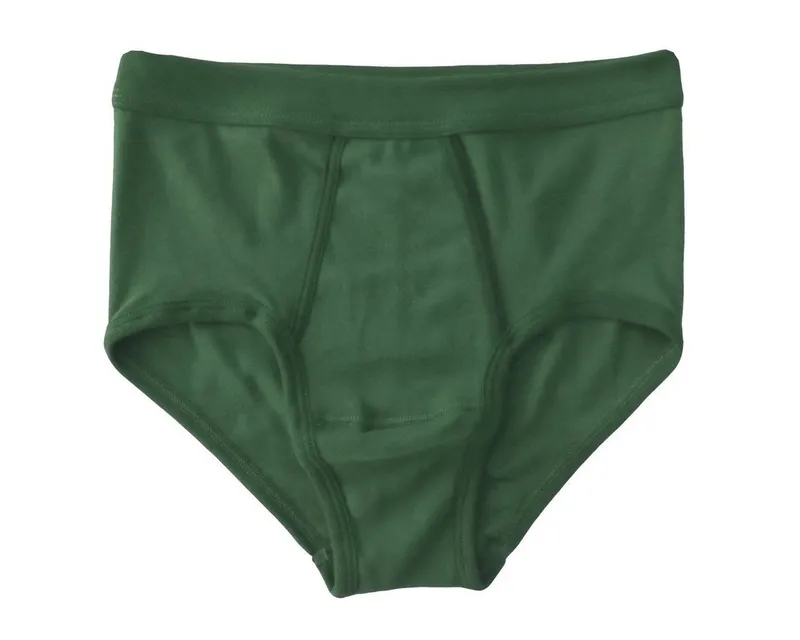 HERMKO Slip Briefs mit Eingriff,Bio-Baumwolle, breiter Weichbund, körpernah, große Größen, Grün, – Produktbild 4 von 4
