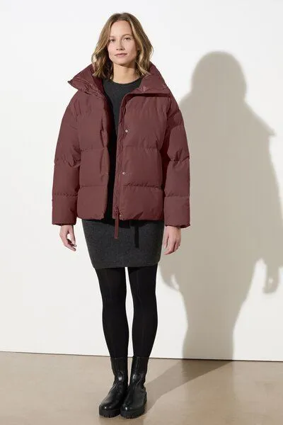 LangerChen LangerChen Gesteppte Jacke aus Eco-Daune, Burgundy, – Produktbild 3 von 3