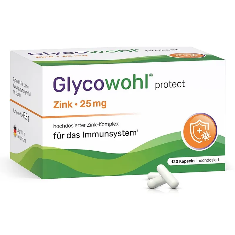 Glycowohl Glycowohl Zink-Komplex 25 mg hochdosierte Kapseln vegan – Produktbild 1 von 1