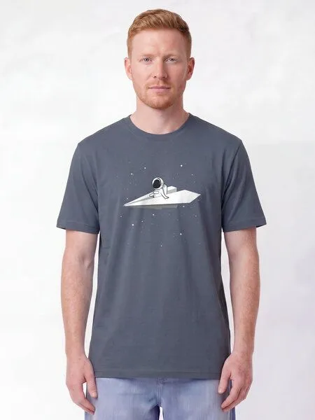 watapparel watapparel T-Shirt Unisex Fly me to the moon, Blue grey, – Produktbild 2 von 2