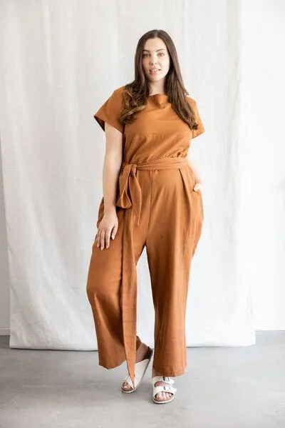 Jyoti - Fair Works Jyoti - Fair Works Baumwoll Jumpsuit Nirav, Haselnuss, – Produktbild 2 von 4