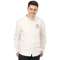 Life-Tree Life-Tree Hemd aus Biobaumwolle Fairwear für Herren "Olive" mit Brust-Logo, Weiß, – Produktbild 2 von 5