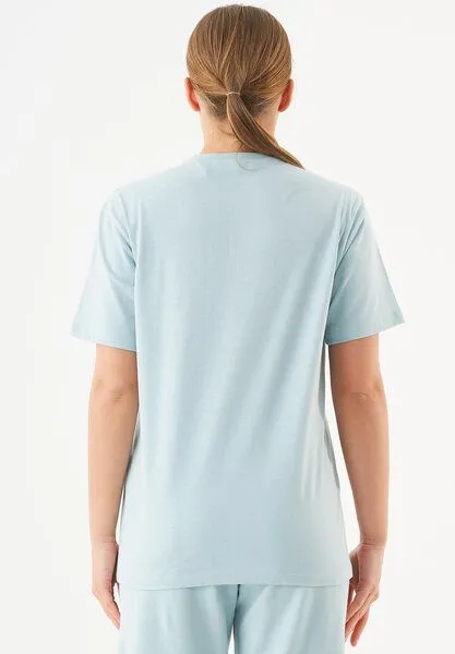ORGANICATION ORGANICATION ESSENTIALS-TILLO-Unisex Basic T-Shirt aus Bio-Baumwolle, Mint blue, – Produktbild 2 von 3
