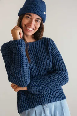 TWOTHIRDS TWOTHIRDS Damen vegan Pullover Valverde Altblau – Produktbild 1 von 1