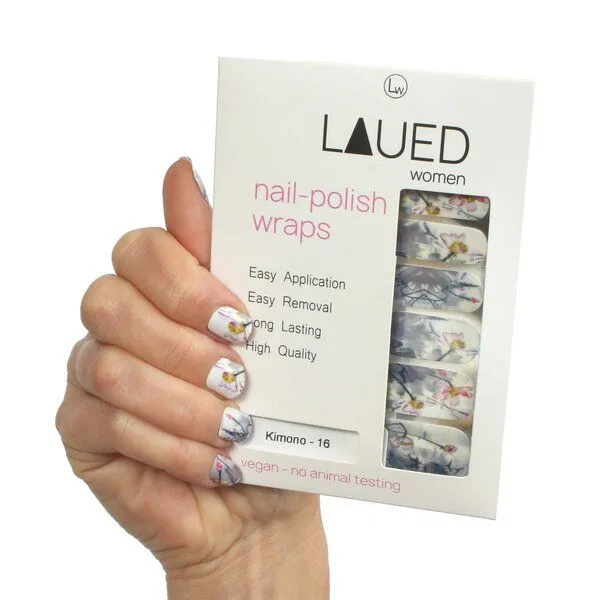 Vargu Vargu LAUED vegane Nagelfolien flower mood, Kimono, – Produktbild 1 von 4