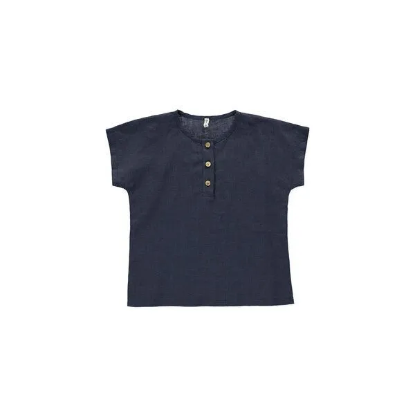 PETER JO PETER JO Top Marigold aus Leinen, Blau, – Produktbild 1 von 3