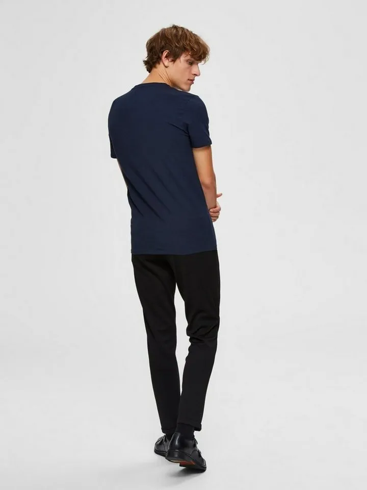 Selected T-Shirt (1-tlg), Blau, – Produktbild 3 von 4