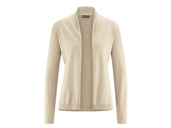 HempAge HempAge Sommerliche Strickjacke Hanf/Biobaumwolle, Gobi (beige), – Produktbild 3 von 4