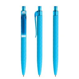 prodir prodir® Druckkugelschreiber QS01 Soft Touch PRT Push, blaue Mine, cyanblau, Hellblau, – Produktbild 1 von 1