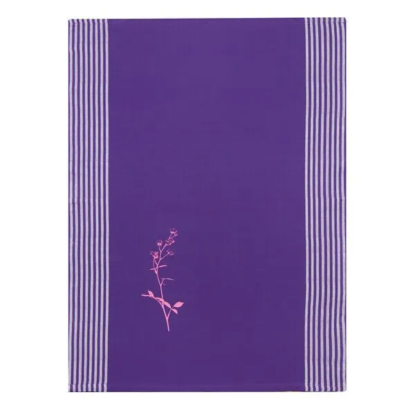 Hirschkind Hirschkind Bio & Fair-Trade-Geschirrtuch "Strauchrose", Lila, – Produktbild 2 von 2