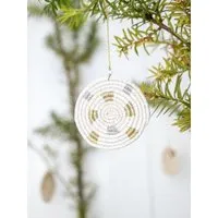 WomenCraft WomenCraft Christbaumschmuck & Dekoanhänger - 7cm - INYABU/IKIBA/URU, Ikiba silber (silber), – Produktbild 1 von 1