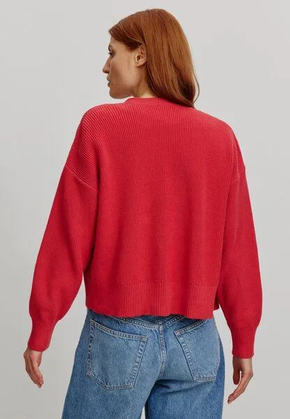 recolution Damen Strickcardigan aus Bio-Baumwolle - MORINGA - recolution, Mars red (rot), – Produktbild 3 von 4