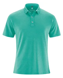 HempAge Hempage Herren vegan Sportliches Polohemd In Smaragdgrün – Produktbild 1 von 1