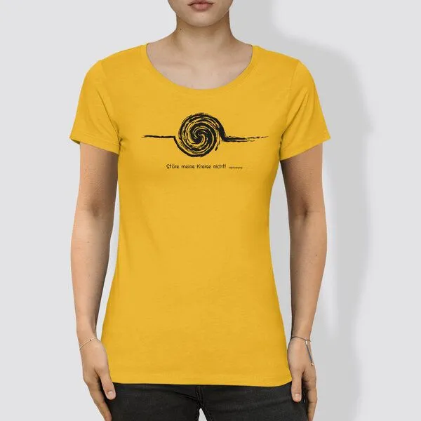 little kiwi little kiwi Damen T-Shirt, "Störe meine Kreise nicht", Gelb, – Produktbild 1 von 2