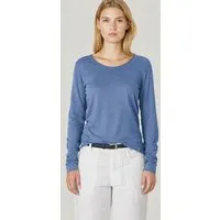 HempAge HempAge Damen Langarm-Shirt Lene Hanf/Bio-Baumwolle, Blueberry, – Produktbild 1 von 1