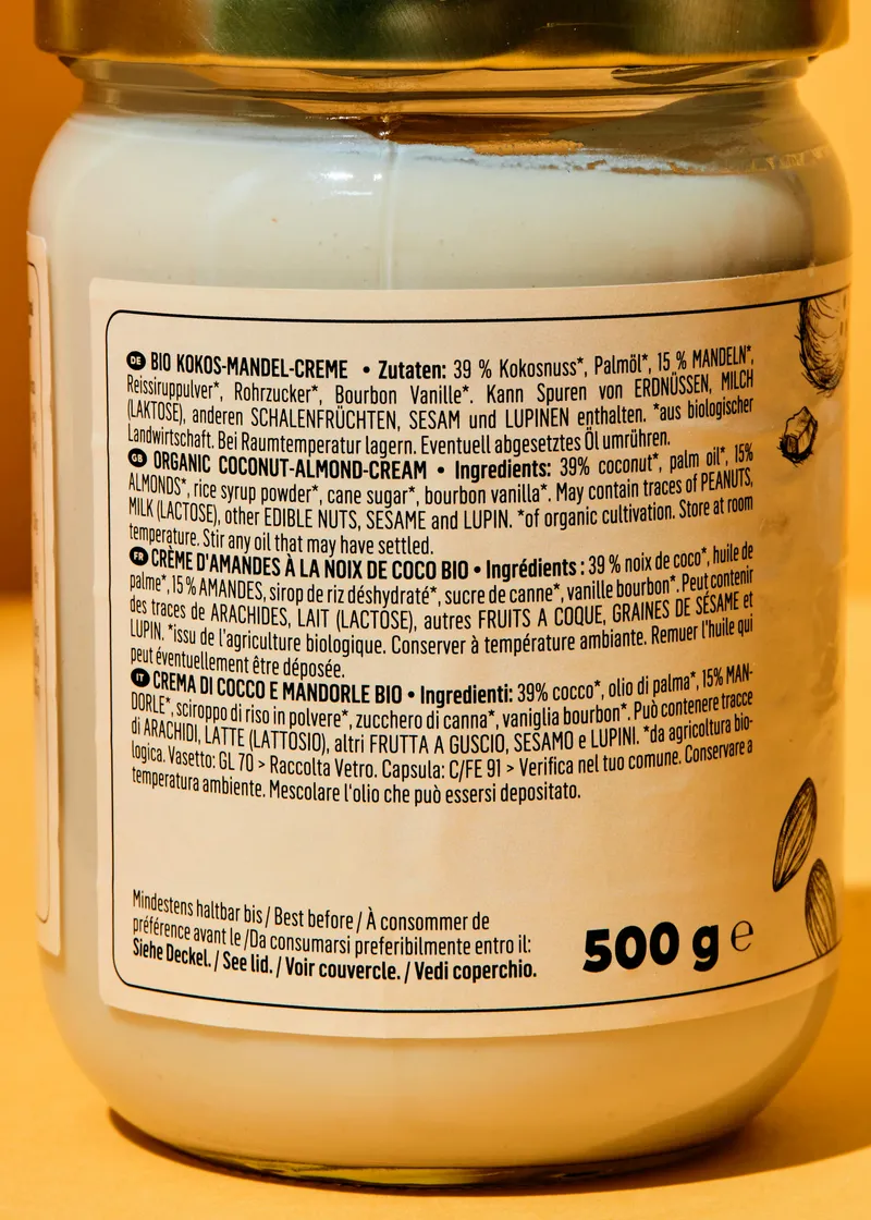 KoRo Bio Kokos Mandel Creme 6 x 500 g – Produktbild 1 von 5