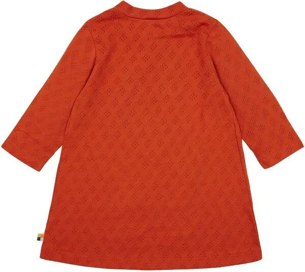 loud + proud loud + proud Baby & Kinder Kleid Jacquard Strick, GOTS-zertifiziert, Terracotta(orange), – Produktbild 1 von 1