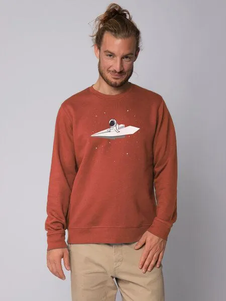 watapparel watapparel Sweatshirt Unisex Fly me to the moon, Heritage brown, – Produktbild 2 von 3