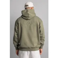 DIRTS DIRTS Damen vegan Bestickter Hoodie Oversized Staubiges Oliv – Produktbild 1 von 1