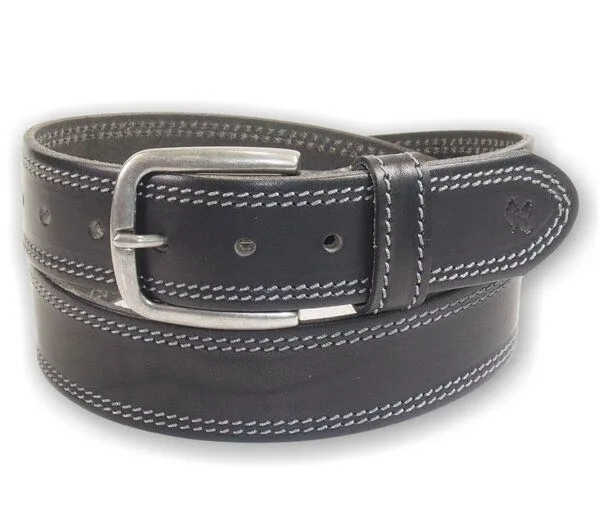 Greenbelts Greenbelts Herren Ledergürtel YORK, Schwarz, – Produktbild 2 von 4