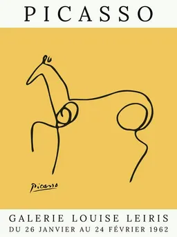 Photocircle Photocircle Poster / Leinwandbild - Picasso Pferd – gelb – Produktbild 1 von 1