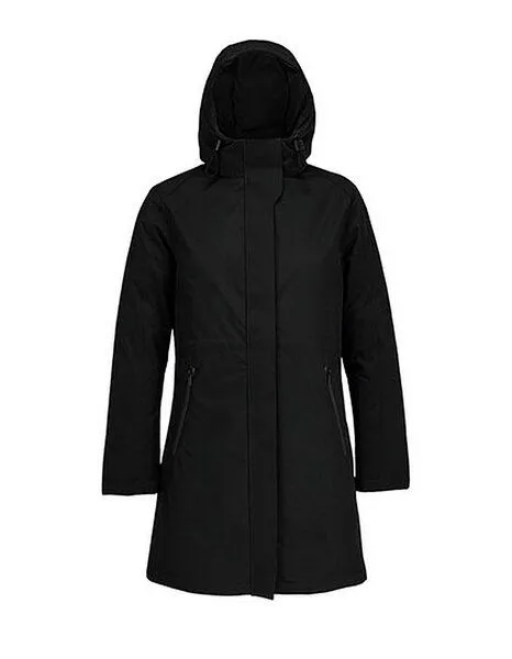 NEOBLU NEOBLU Damen Parka Lange gefütterte Winterjacke Jacke Wasserdicht Gefütterte Kapuze, Schwarz, – Produktbild 2 von 4