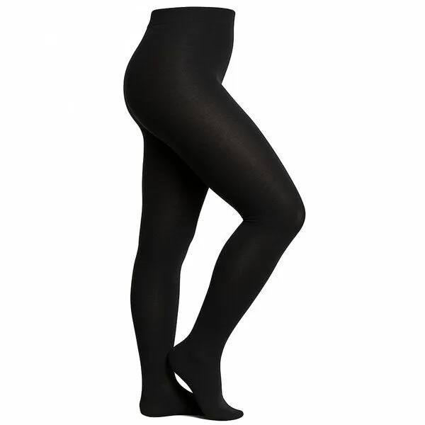 Bruno Barella Bruno Barella Damen Strumpfhose Schwarz – Winter Warm, Bio-Baumwolle & Stretch – Produktbild 2 von 4