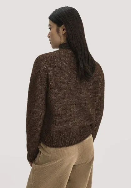 hessnatur hessnatur Strickjacke Relaxed aus Alpaka und Bio-Baumwolle, Naturbraun, – Produktbild 2 von 4