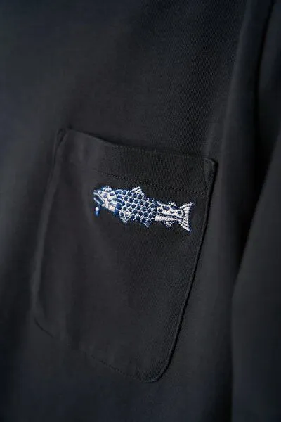 LAKOR LAKOR Longsleeve aus Bio-Baumwolle - Mini Smoking Salmon, Moonless night (schwarz), – Produktbild 2 von 4