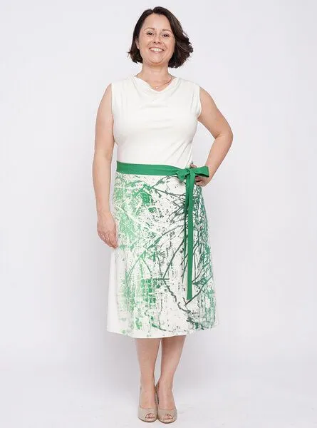 Peaces.bio - handbedruckte Biomode Peaces.bio - handbedruckte Biomode Wasserfallkleid Wasserzauber – Produktbild 1 von 3