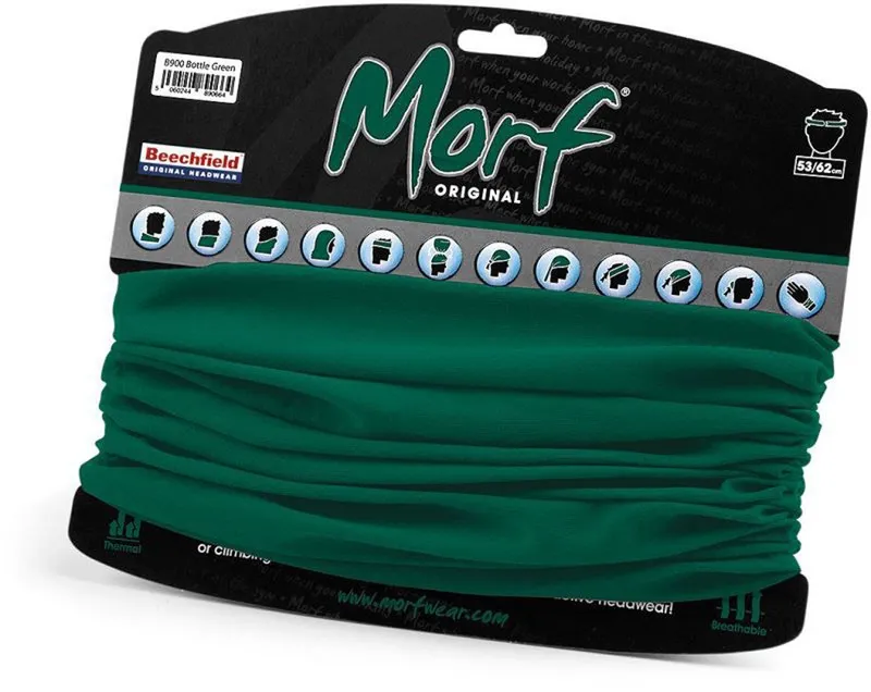 Beechfield Beechfield Multifunktionstuch Morf® Original Schlauchschal Bandana Loop, (Spar-Set, 2er Pack), Atmungsaktives Gewebe, Grün, – Produktbild 1 von 2