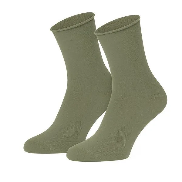 Opi and Max Opi and Max Socken Fuer Herren Damen 3 oder 12 Paar Diabetikersocken ohne Gummi – Rollrand Socken aus 98% Bio-Baumwolle, GOTS-zertifiziert – Bequeme, atmungsaktive Baumwollsocken für Damen & Herren, Olivgrün, – Produktbild 1 von 2