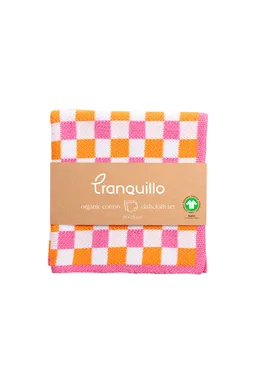 Tranquillo Abwaschtuch CHECK - orange – Produktbild 1 von 1