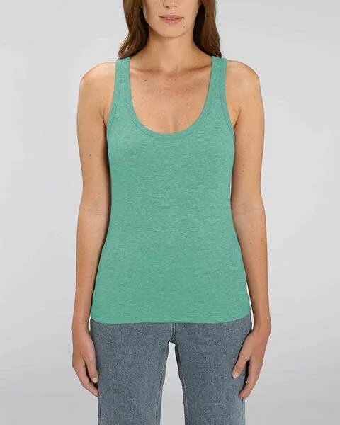 YTWOO YTWOO Damen Top aus Bio Baumwolle, nachhaltig & fair, viele Farben meliert, Grün, – Produktbild 1 von 4