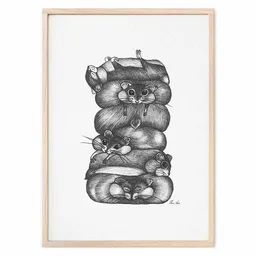 LIGARTI Kunstdruck »Hamsterstapel« von LIGARTI | A4, A3 oder A2 | Wandbild | Poster | Kunst – Produktbild 1 von 1