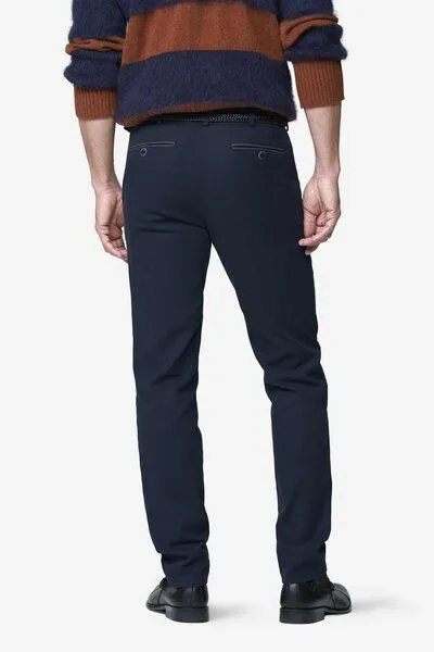 Meyer MEYER Chino im Canvas-Look, Blau (navy), – Produktbild 4 von 4