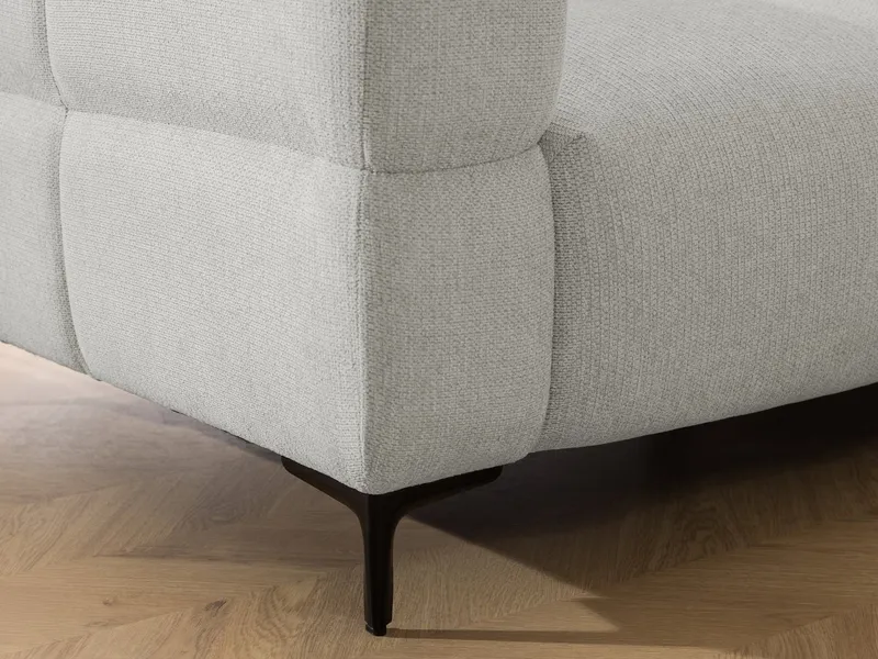 S-Style Möbel Polstergarnitur 3+2 Cardea in Bubble-Optik aus weichem Strukturstoff, mit Wellenfederung und hohem Sitzkomfort, Grau, – Produktbild 4 von 5