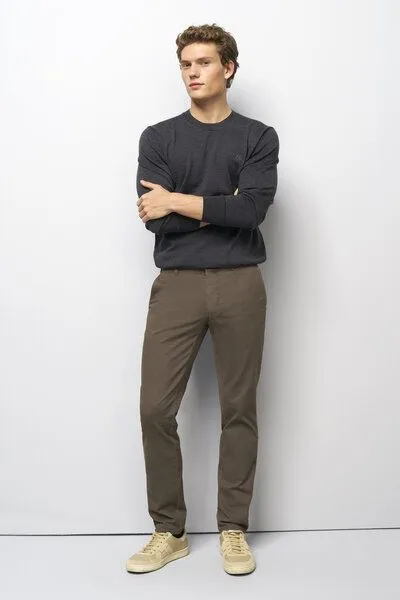 M 5 BY MEYER M 5 BY MEYER Sportliche Chino in Micro Struktur, Braun (stone), – Produktbild 8 von 8