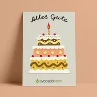Avocado Store Avocado Store Wunschbetrag Gutschein als druckfähige PDF per E-Mail ab 10€ - Alles Gute - gelb – Produktbild 1 von 1