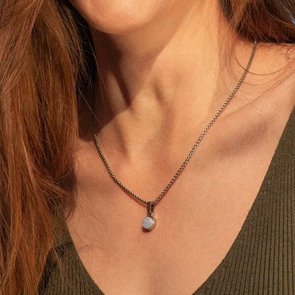 ALEXASCHA ALEXASCHA Kurze Kette mit Anhänger | Mix & Match | Silber, Graphitgrau, – Produktbild 2 von 4