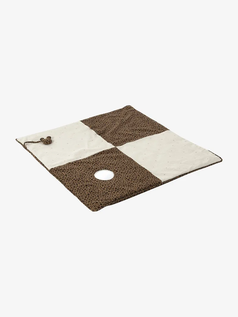 Envie De Fraise Baby Activity-Decke aus Musselin mit Leo-Print und Gold-Tupfen ENVIE DE FRAISE, Beige, – Produktbild 2 von 4