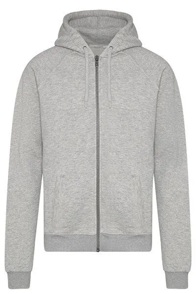Wunderwerk Wunderwerk Herren zip hoody aus Bio-Baumwolle "Heavy zip hoody male", Grau (silver grey melange 340), – Produktbild 1 von 4