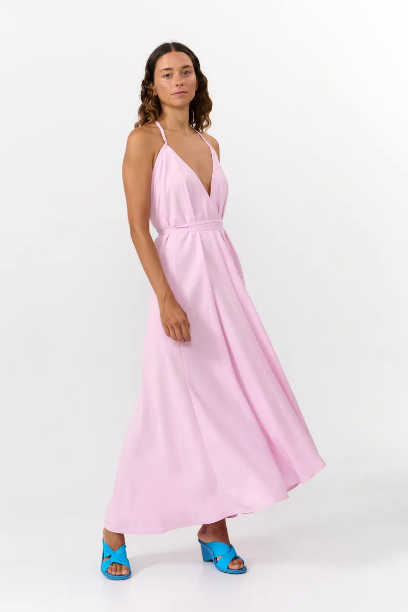 SUITE13LAB SUITE13LAB Damen vegan Kleid Mp Lang Rosa, Hell-pink, – Produktbild 1 von 1