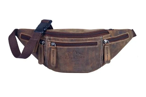Alpenleder Alpenleder Gürteltasche GENF, Old havanna, – Produktbild 2 von 4