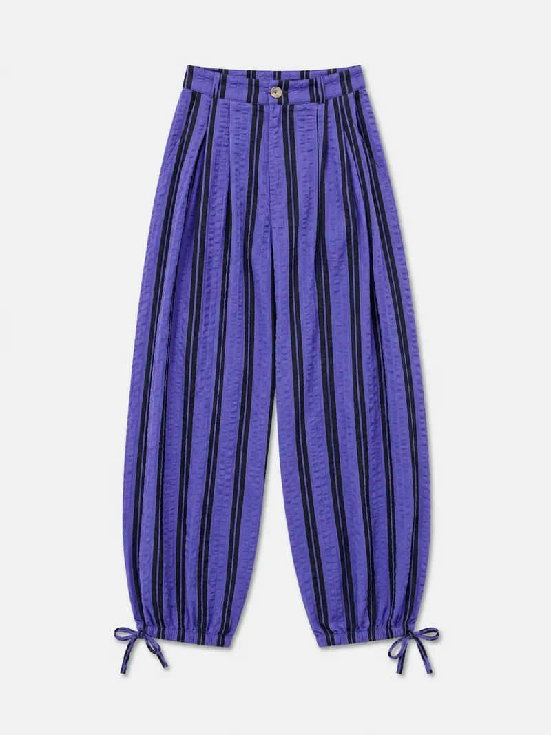 SUITE13LAB SUITE13LAB Damen vegan Hose Nazare Stripes Blau, Blau, – Produktbild 1 von 2