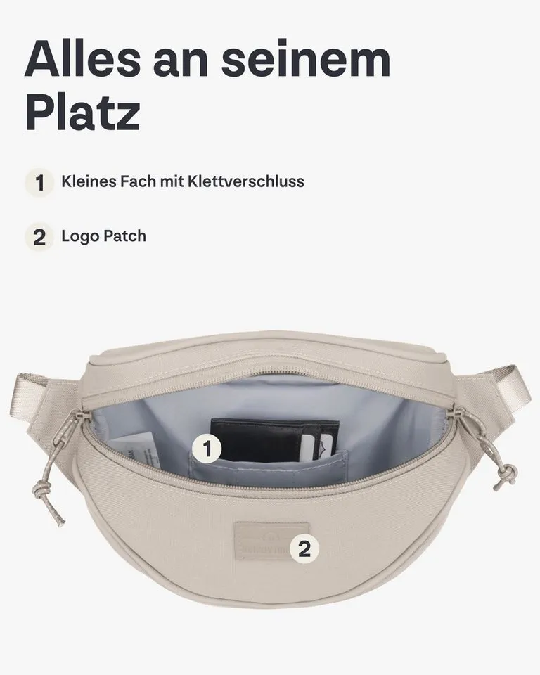 Johnny Urban Gürteltasche Ben Bauchtasche Damen Herren Wasserabweisend (1-tlg), Größenverstellbar, Wasserabweisend, Braun, – Produktbild 5 von 5
