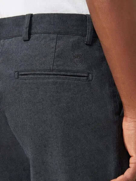 KnowledgeCotton Apparel KnowledgeCotton Apparel Chinohose - CHUCK regular flannel - aus Bio-Baumwolle, Grau (gray pinstripe), – Produktbild 5 von 6